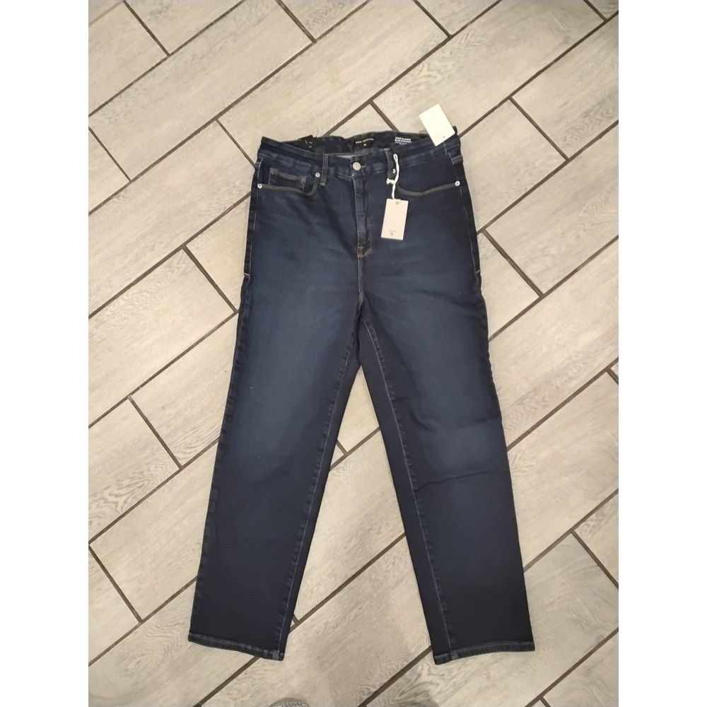 NWT Good American Good Classic Slim Straight Dark Wash Jeans Women Size 10